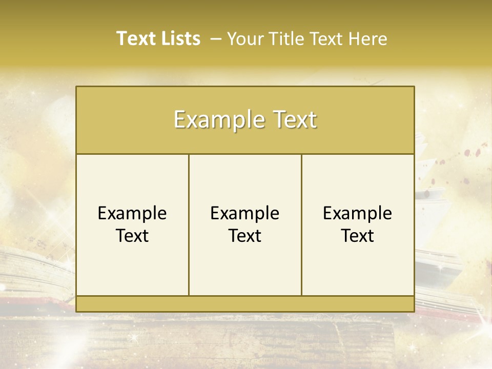 An Open Book On A Table With A Blurry Background PowerPoint Template