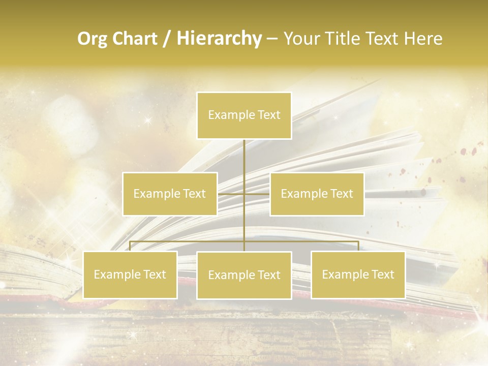An Open Book On A Table With A Blurry Background PowerPoint Template