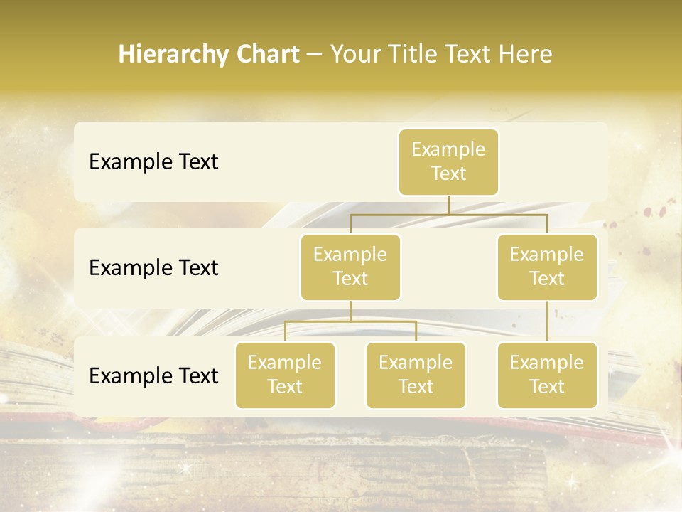 An Open Book On A Table With A Blurry Background PowerPoint Template