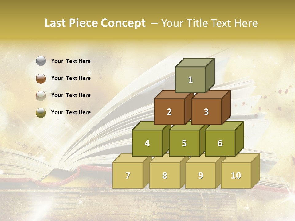 An Open Book On A Table With A Blurry Background PowerPoint Template