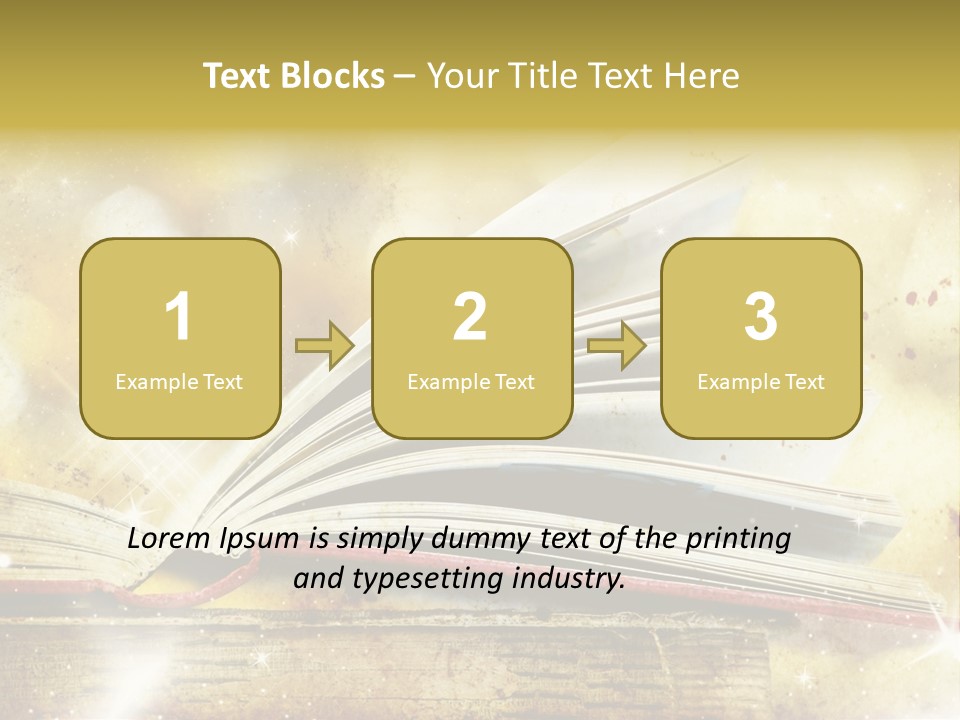 An Open Book On A Table With A Blurry Background PowerPoint Template