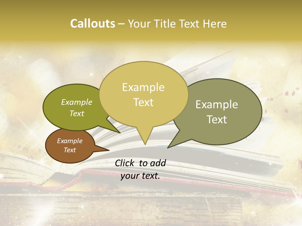An Open Book On A Table With A Blurry Background PowerPoint Template