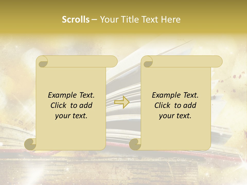 An Open Book On A Table With A Blurry Background PowerPoint Template