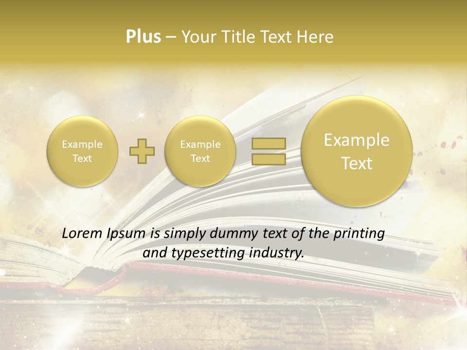 An Open Book On A Table With A Blurry Background PowerPoint Template