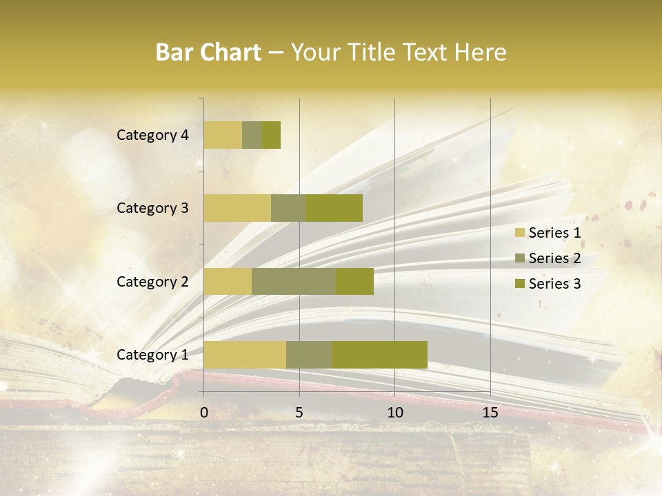 An Open Book On A Table With A Blurry Background PowerPoint Template
