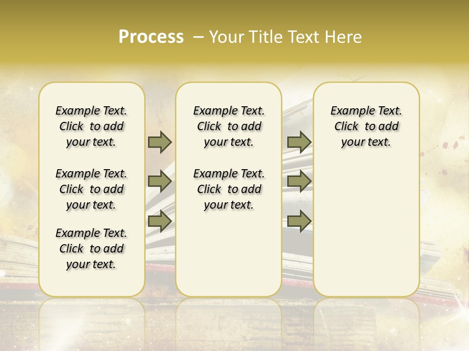 An Open Book On A Table With A Blurry Background PowerPoint Template