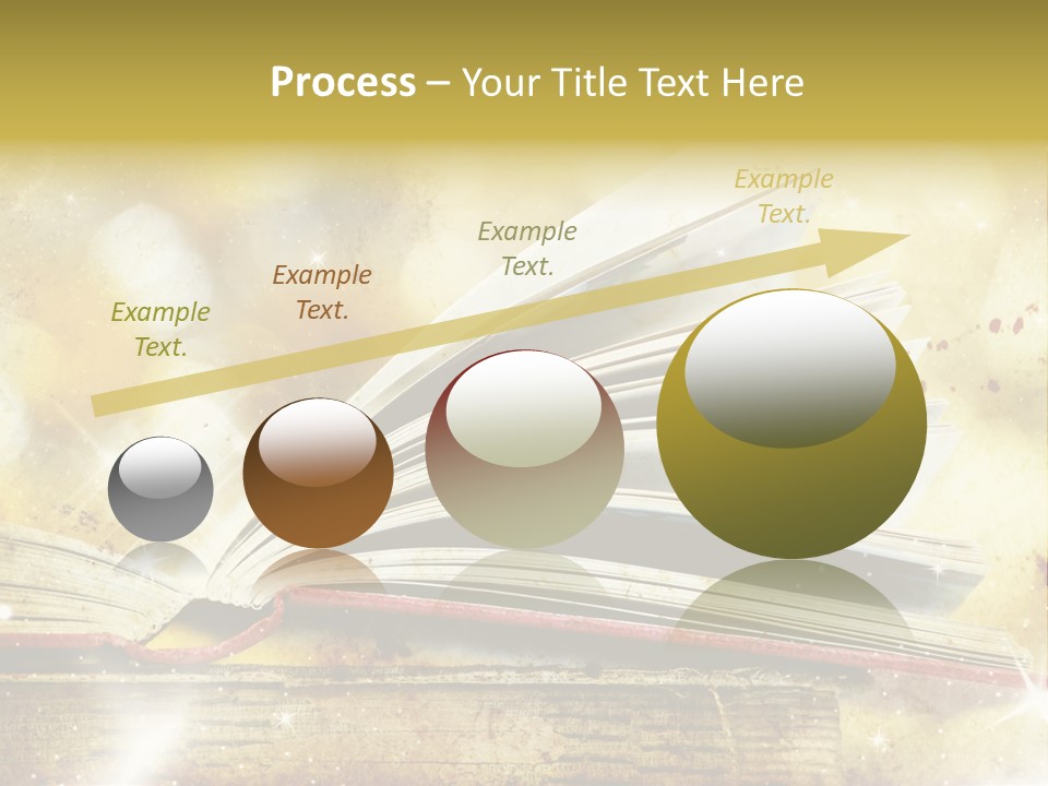 An Open Book On A Table With A Blurry Background PowerPoint Template