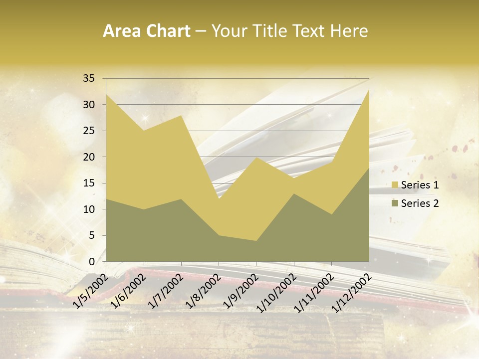 An Open Book On A Table With A Blurry Background PowerPoint Template