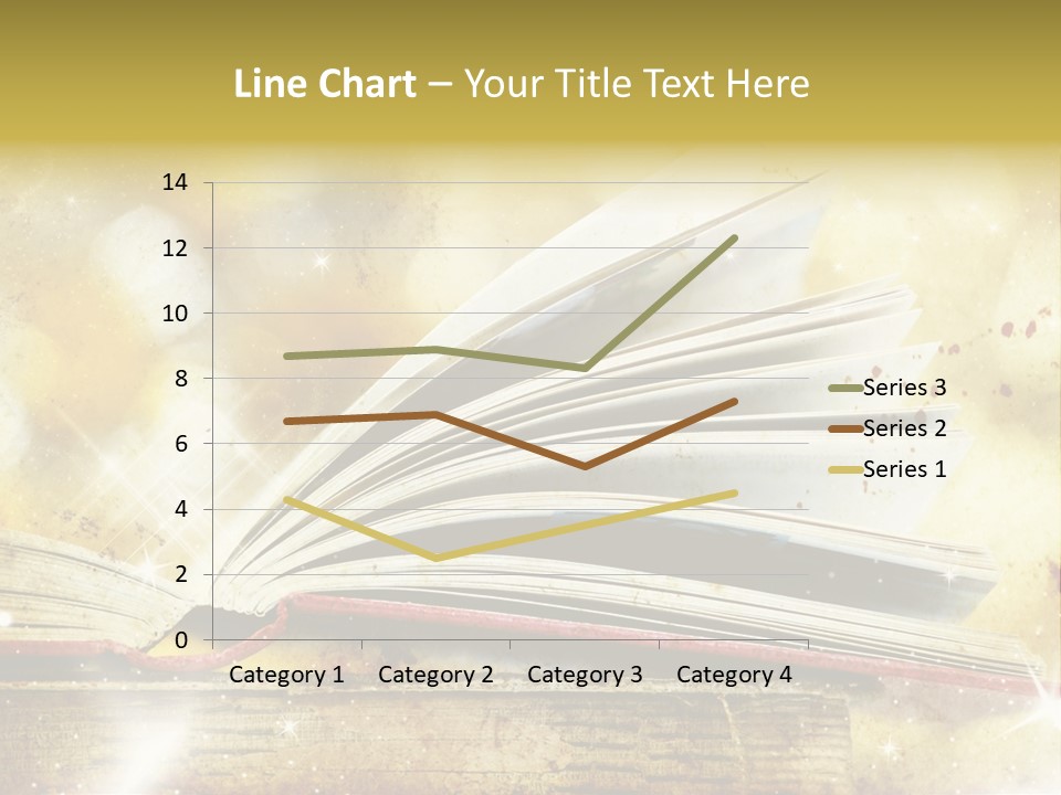 An Open Book On A Table With A Blurry Background PowerPoint Template