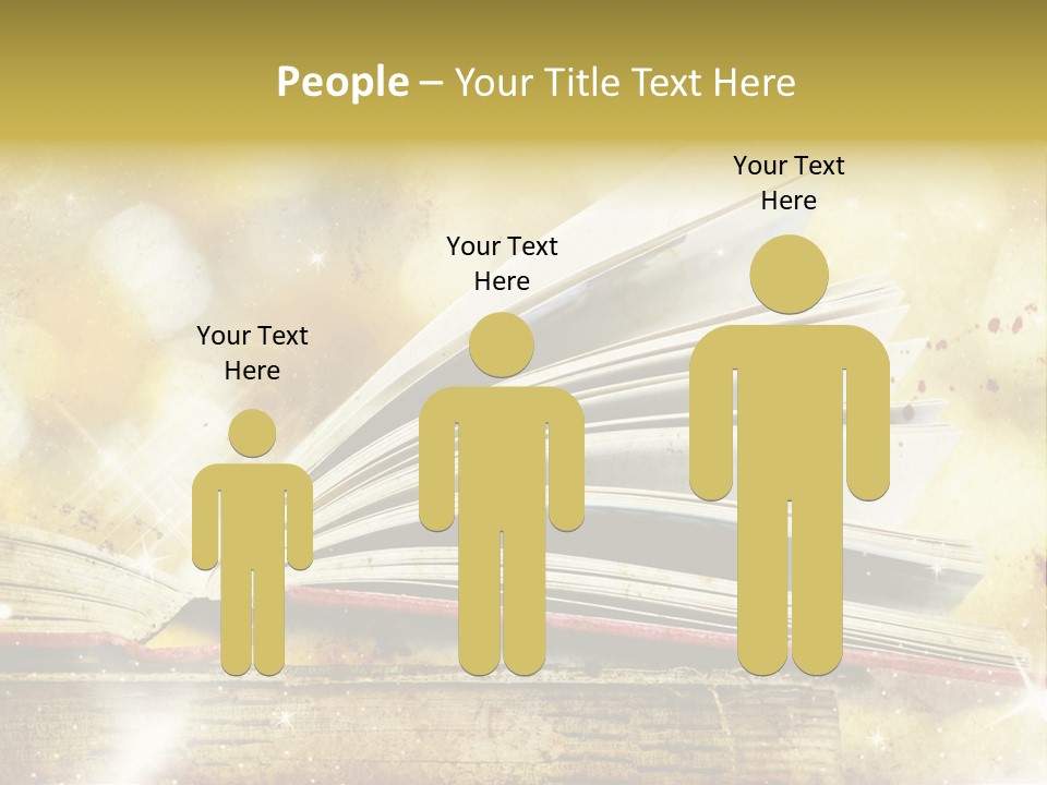 An Open Book On A Table With A Blurry Background PowerPoint Template