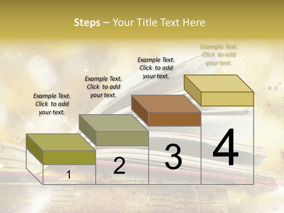 An Open Book On A Table With A Blurry Background PowerPoint Template