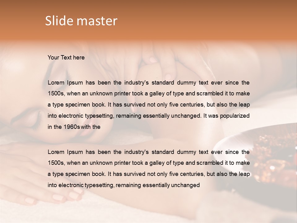 Soft Focus Masseur Spa Woman PowerPoint Template
