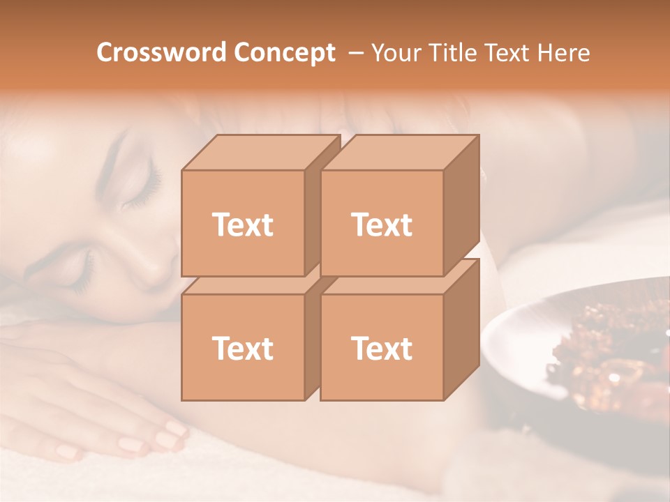 Soft Focus Masseur Spa Woman PowerPoint Template