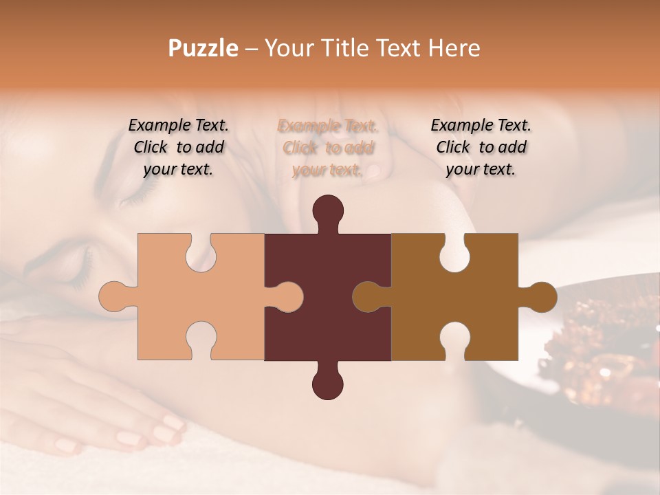 Soft Focus Masseur Spa Woman PowerPoint Template