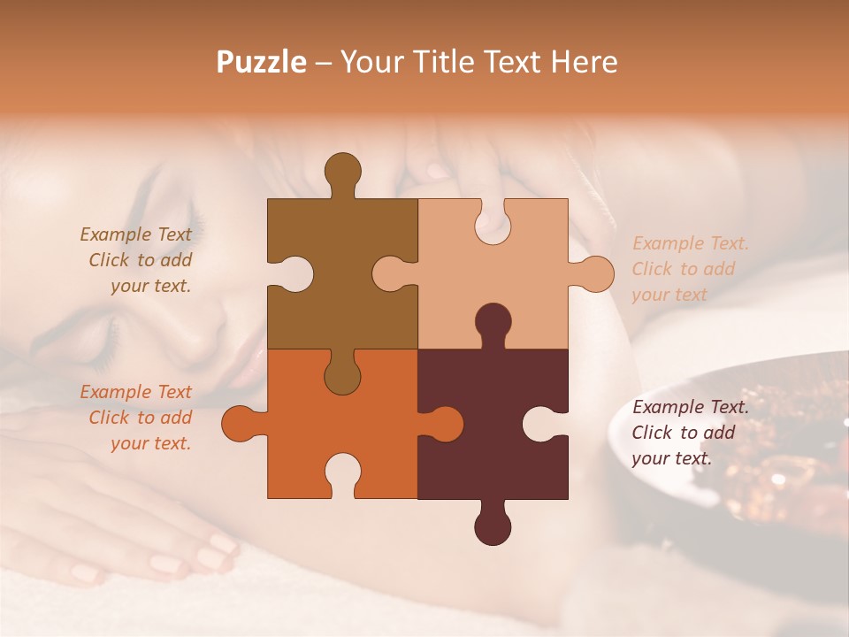 Soft Focus Masseur Spa Woman PowerPoint Template