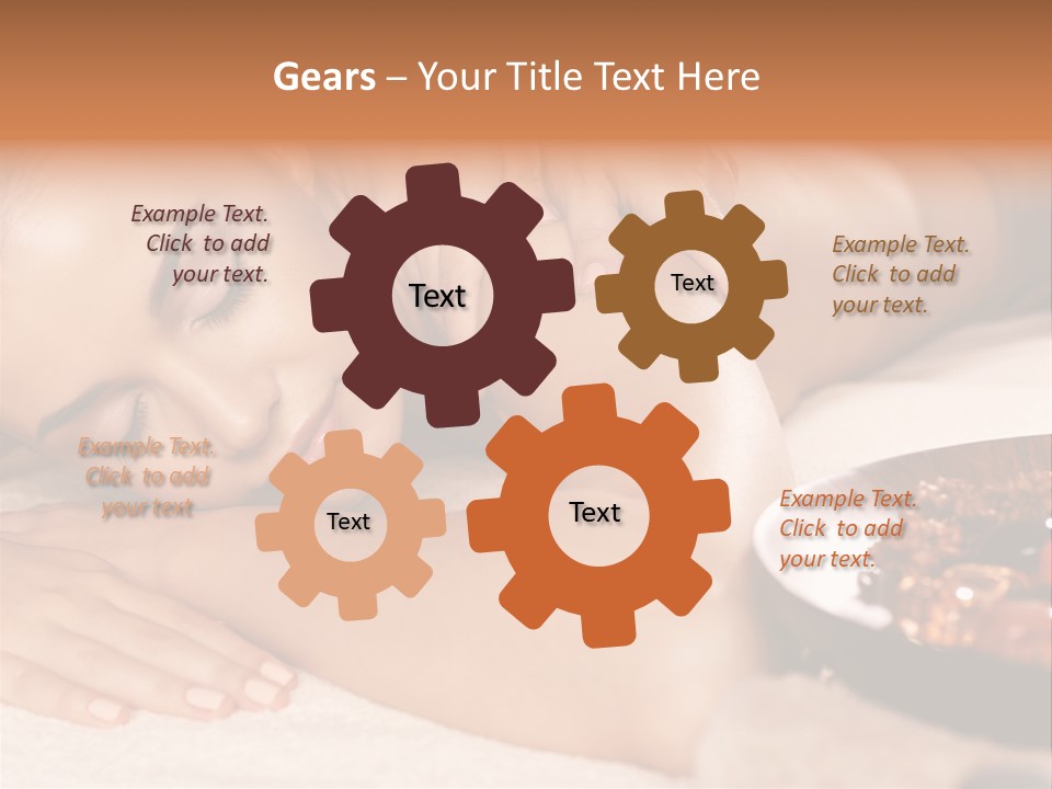 Soft Focus Masseur Spa Woman PowerPoint Template