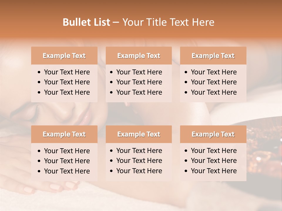 Soft Focus Masseur Spa Woman PowerPoint Template