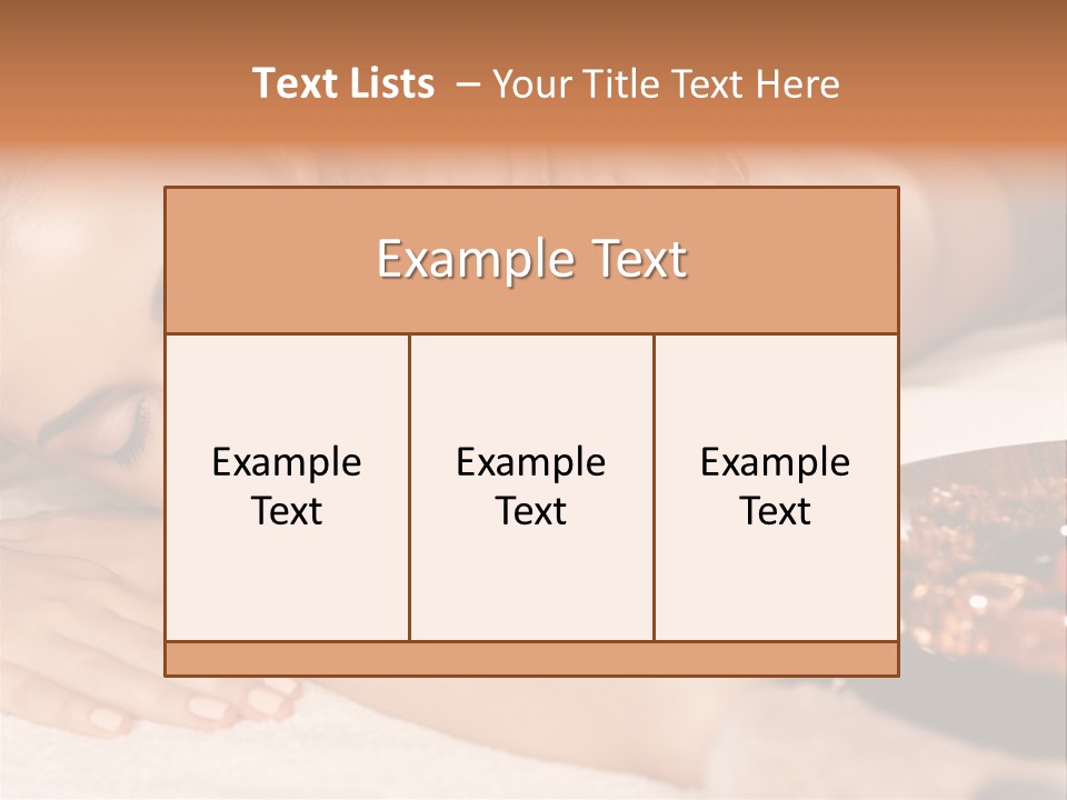 Soft Focus Masseur Spa Woman PowerPoint Template