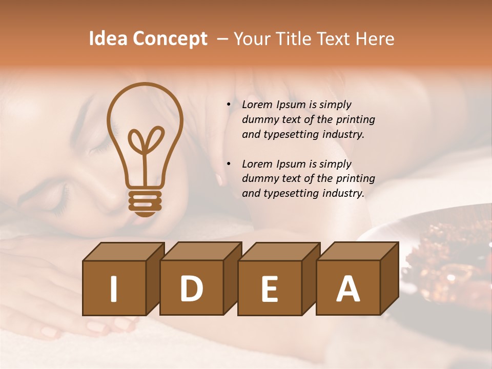 Soft Focus Masseur Spa Woman PowerPoint Template