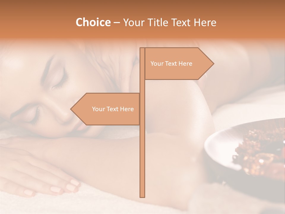 Soft Focus Masseur Spa Woman PowerPoint Template