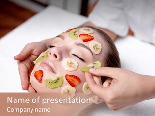 Soft Focus Masseur Spa Woman PowerPoint Template