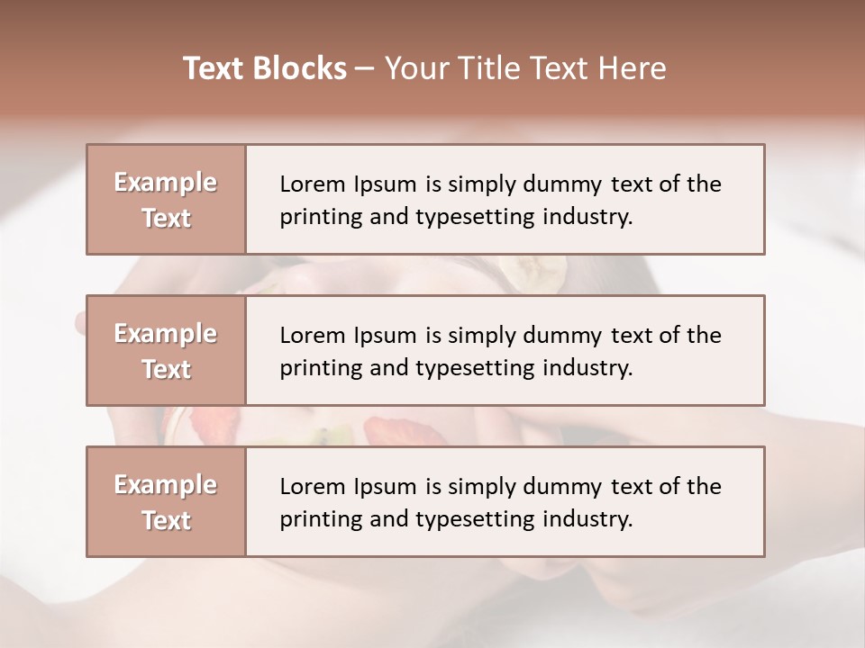 Soft Focus Masseur Spa Woman PowerPoint Template