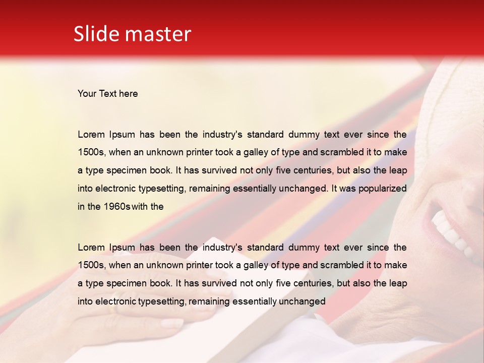 Peaceful Tranquil Female PowerPoint Template