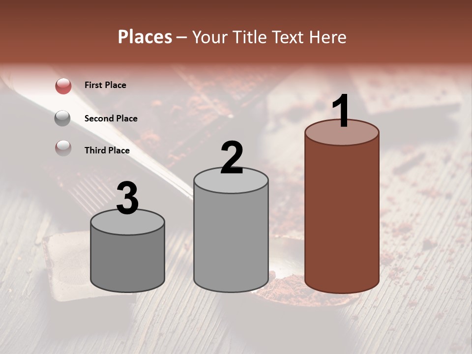 Ground Milk Chocolate Spoon PowerPoint Template
