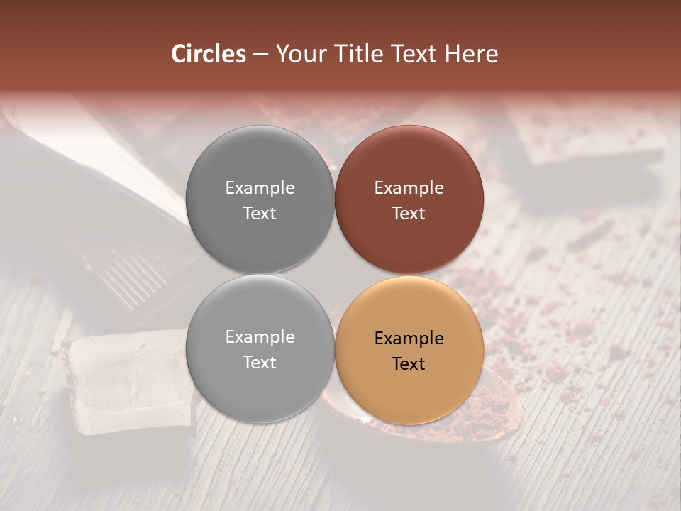Ground Milk Chocolate Spoon PowerPoint Template