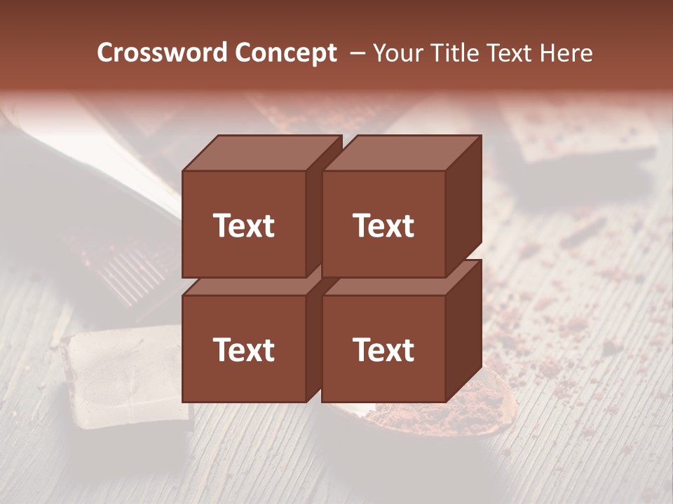 Ground Milk Chocolate Spoon PowerPoint Template