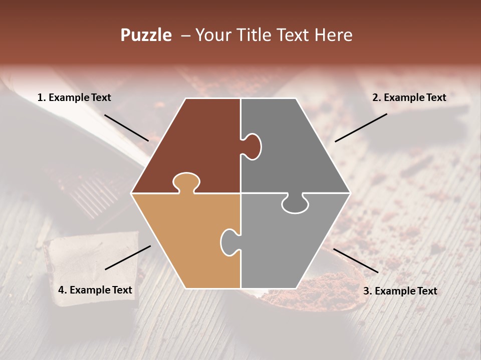 Ground Milk Chocolate Spoon PowerPoint Template