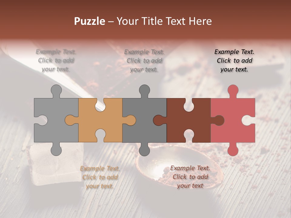 Ground Milk Chocolate Spoon PowerPoint Template