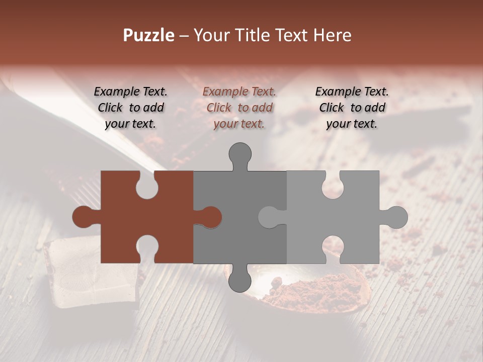 Ground Milk Chocolate Spoon PowerPoint Template