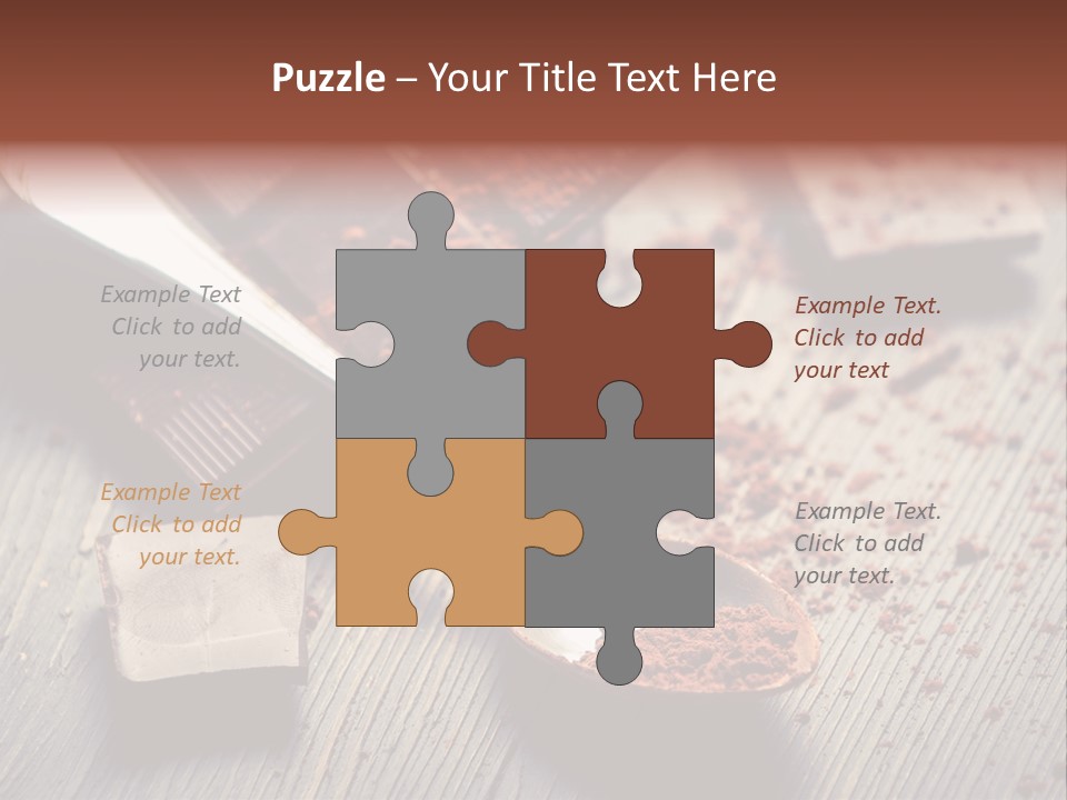 Ground Milk Chocolate Spoon PowerPoint Template