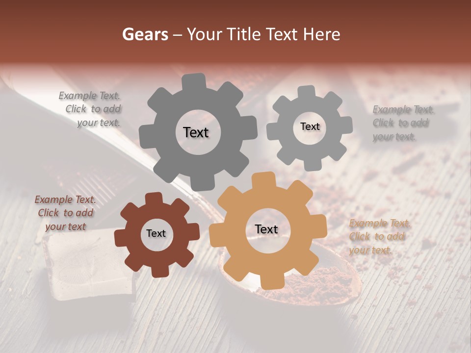 Ground Milk Chocolate Spoon PowerPoint Template