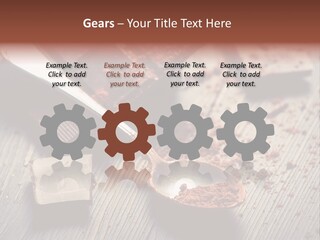 Ground Milk Chocolate Spoon PowerPoint Template
