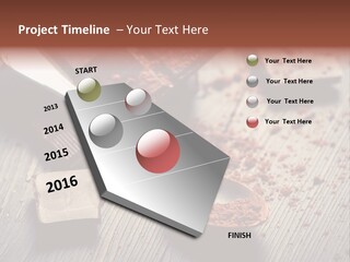 Ground Milk Chocolate Spoon PowerPoint Template