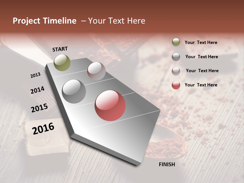 Ground Milk Chocolate Spoon PowerPoint Template