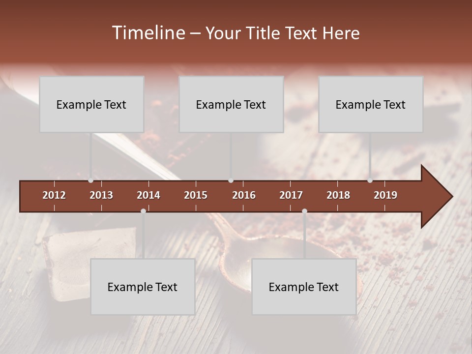Ground Milk Chocolate Spoon PowerPoint Template