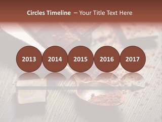 Ground Milk Chocolate Spoon PowerPoint Template