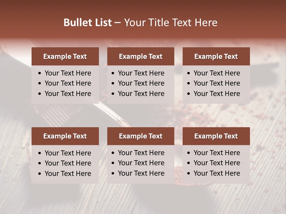 Ground Milk Chocolate Spoon PowerPoint Template