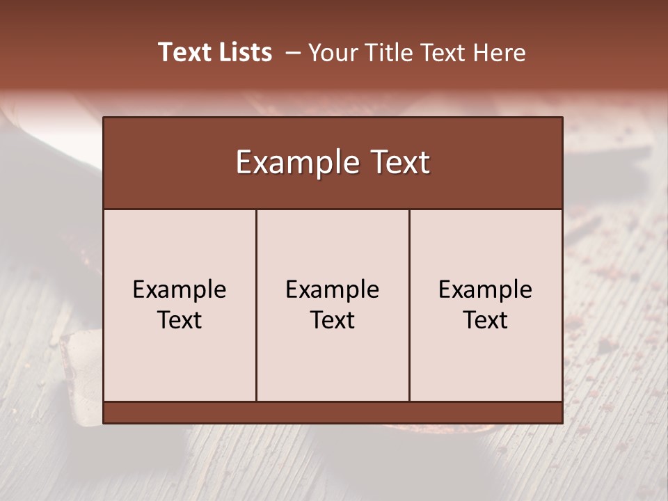 Ground Milk Chocolate Spoon PowerPoint Template