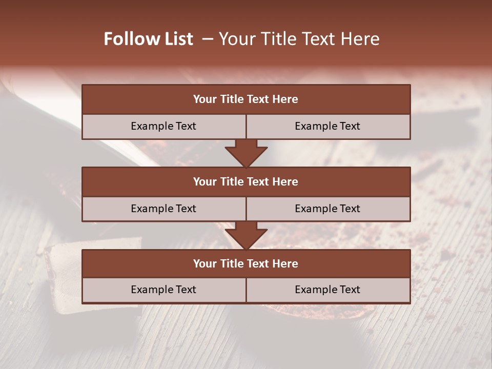 Ground Milk Chocolate Spoon PowerPoint Template