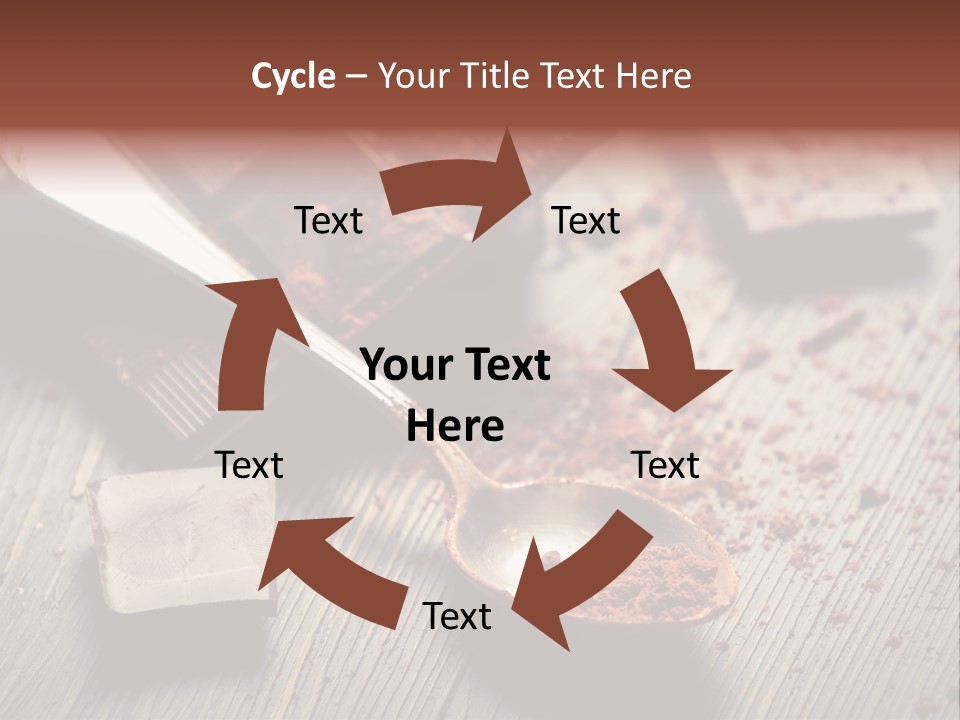 Ground Milk Chocolate Spoon PowerPoint Template