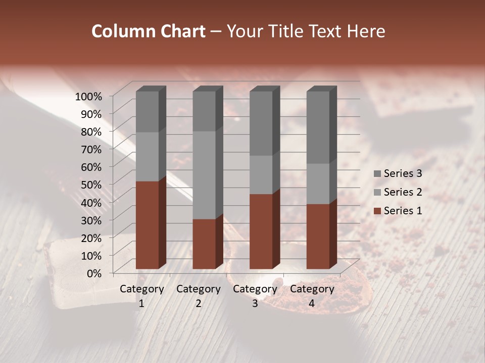 Ground Milk Chocolate Spoon PowerPoint Template