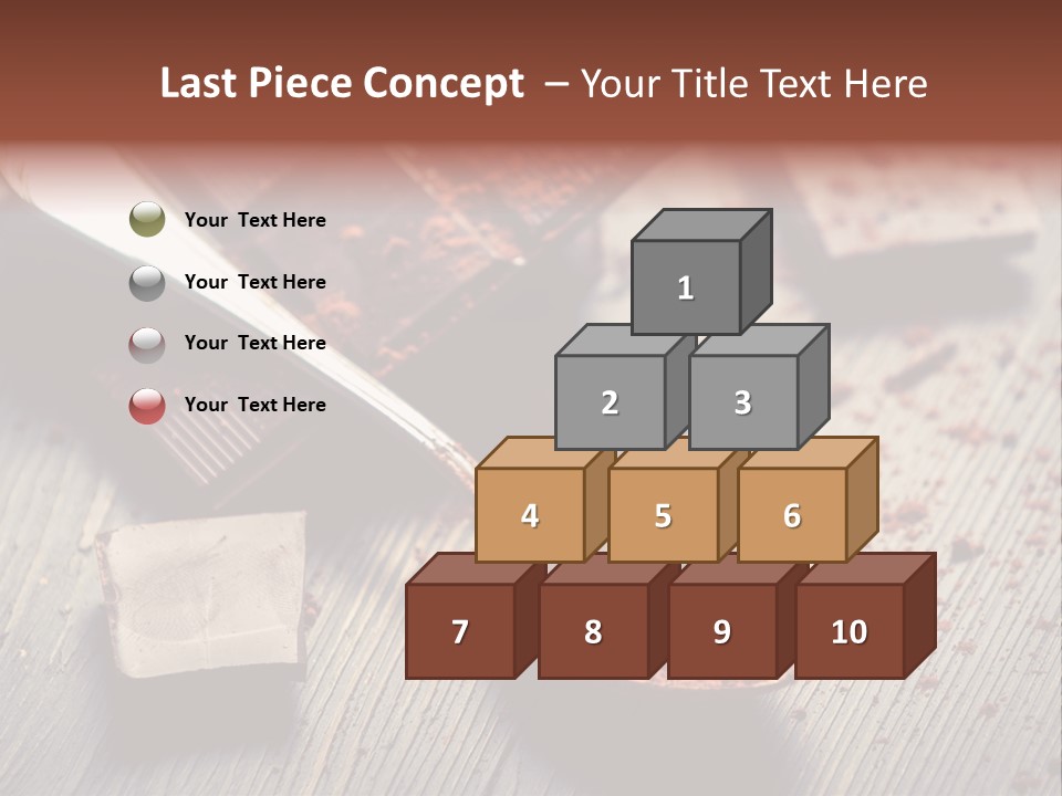 Ground Milk Chocolate Spoon PowerPoint Template