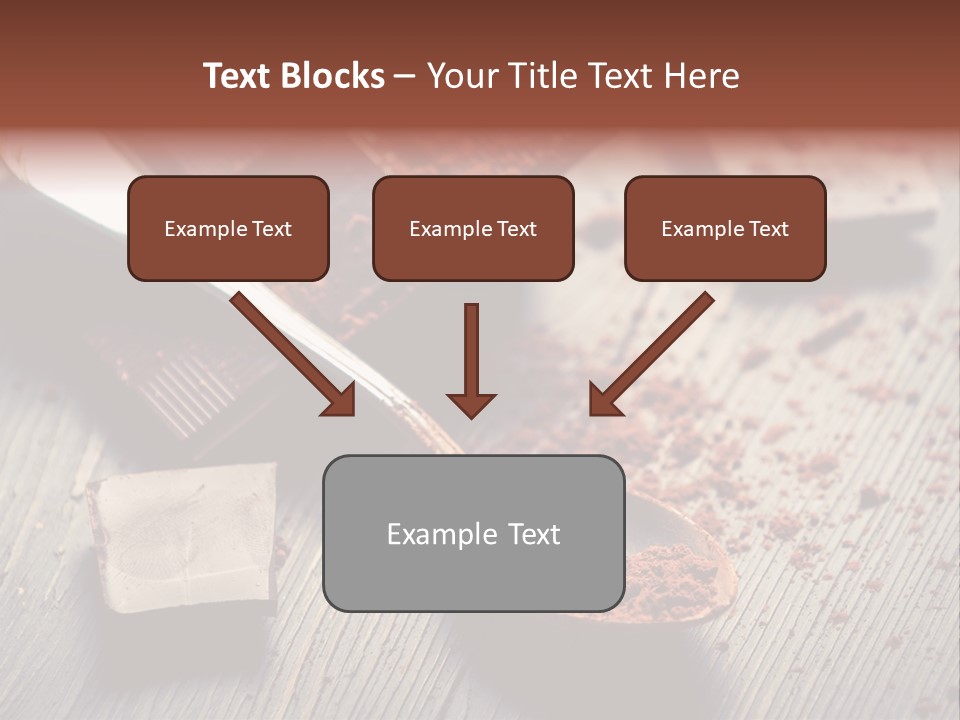 Ground Milk Chocolate Spoon PowerPoint Template