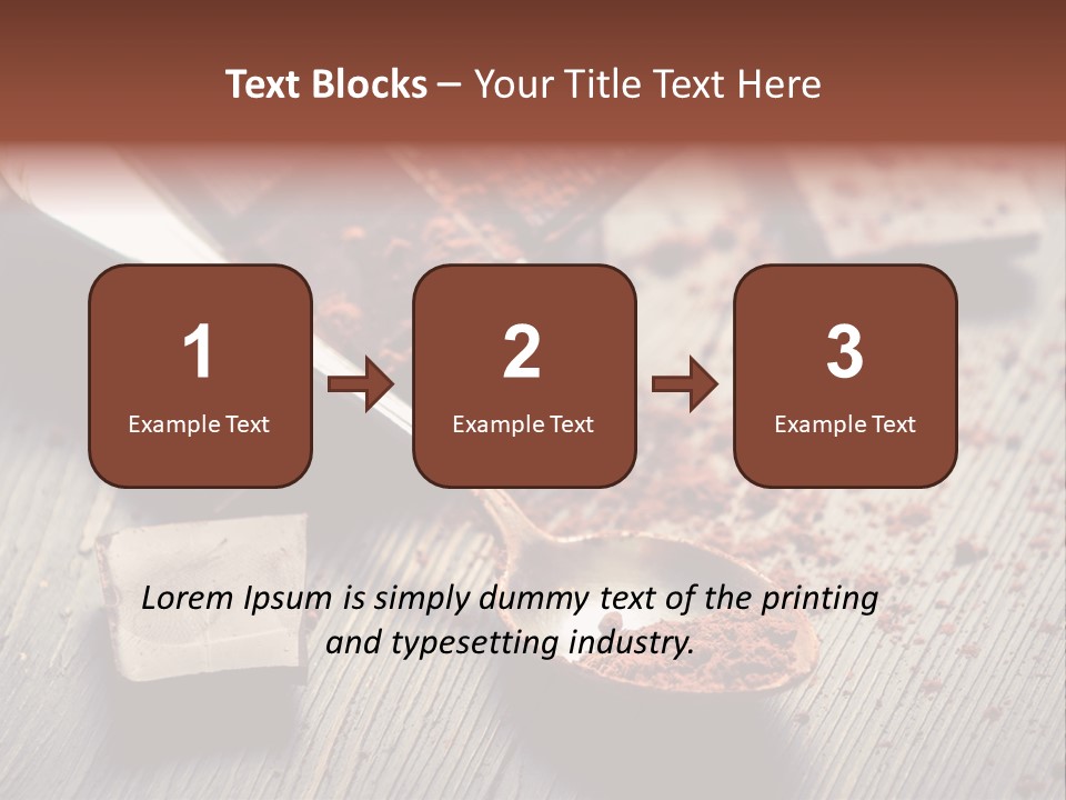 Ground Milk Chocolate Spoon PowerPoint Template