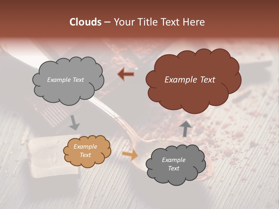 Ground Milk Chocolate Spoon PowerPoint Template