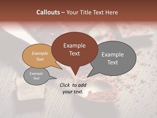 Ground Milk Chocolate Spoon PowerPoint Template